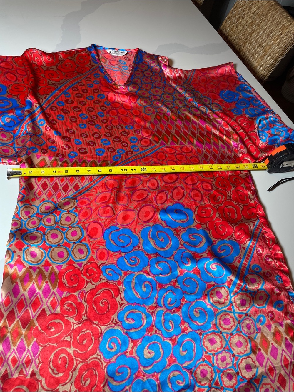Vintage David Brown for Saks Fifth Avenue Caftan *needs repair - Picture 4 of 10